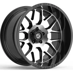 GEAR OFF ROAD 763MB RAID 20X10 GLOSS BLACK/MILLED ACCENTS